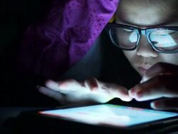 Learning new things from digital tablet Stock Footage