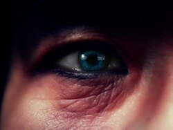 blue eye of an old person Stock Footage