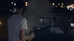 Couple on Rooftop Stock Footage