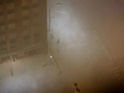 General views of Boston during a blizzard. (Photog Stock Footage