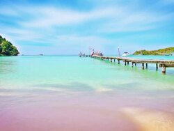 Pier and beach Stock Footage