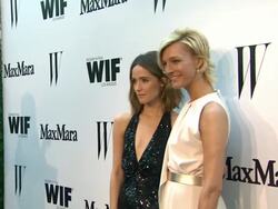 Rose Byrne & Nicola Maramotti at the Max Mara And W Magazine Cocktail Party To Honor The Women In Film Max Mara Face Of The Future Award Recipient, Rose Byrne Stock Footage