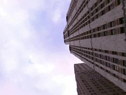 Skyscrapers dominate a neighborhood in New York City. Stock Footage