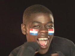 Holland football / soccer sports fan - HD &amp; PAL Stock Footage