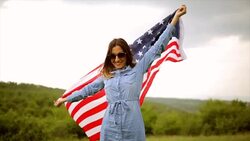 American woman Stock Footage