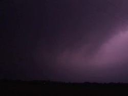 Night time lightning under clouds, forked, cloud to ground lightning, WA, USA Stock Footage