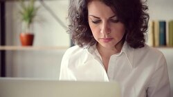 beautiful girl with laptop Stock Footage