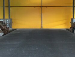 Forcefed cows;Interior of a modern stable Stock Footage