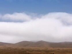 Clouds over the desert - Namib_Wolken1 Stock Footage