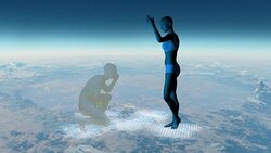 contact with artificial intelligence Stock Footage