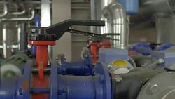 Valves manual in the process. Stock Footage