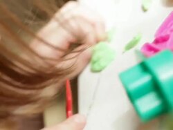 Little Girl Playing Stock Footage