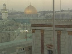 Exterior and interior shots of Temple Mount and Al Aqsa Mosque. News Clip