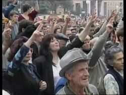 ALBANIA: TIRANA: FORMER PRESIDENT SALI BERISHA RALLY News Clip