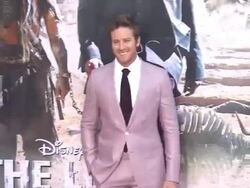 Armie Hammer at "The Lone Ranger" Los Angeles Prem Stock Footage