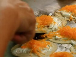 Crispy pancakes - Bangkok, Thailand Stock Footage