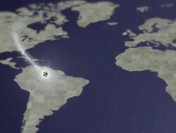 Football moving to Brazil Stock Footage