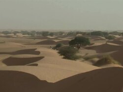 MS ZO View of desert / Atar, ADRAR, Mauritania Stock Footage