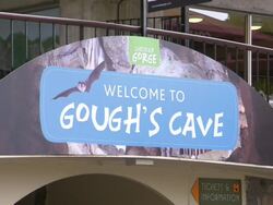 Gift shops and entrance to Gough's Caves, Cheddar News Clip
