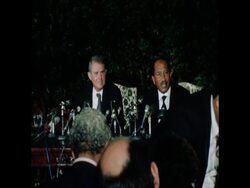 SYND 3 8 77 PRESIDENT SADAT PRESS CONFERENCE AFTER VANCE MEETING News Clip