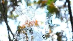 slow motion, water fountain splashing Stock Footage