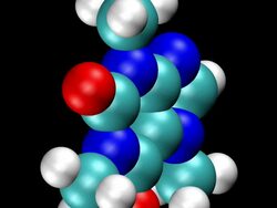 Animation of Caffeine molecule Stock Footage