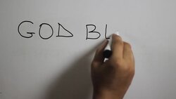 Hand writing a 'god bless america' message on a white board using a black marker Stock Footage