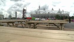 CLEAN: Olympic Park empty as London prepares for Paralympics News Clip