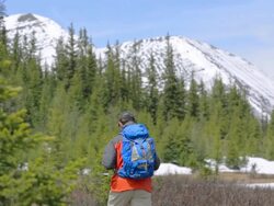 Hiking in the Rocky Mountains Stock Footage