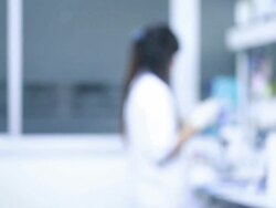 Scientist and bio lab experiment Stock Footage