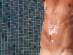 Having a shower Stock Footage