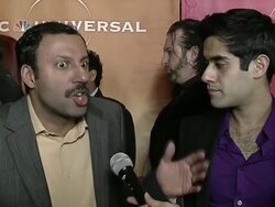INTERVIEW: Rizwan Manji and Sacha Dhawan on their show 'Outsourced' at the NBC Universal Press Tour All-Star Party at Pasadena CA. (Footage by WireImage Video/GettyImages) Stock Footage
