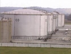 Refinery, pipes and reservoirs Stock Footage