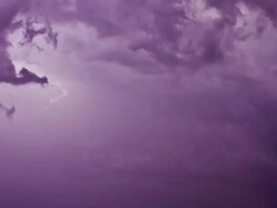 Lightning In Clouds Stock Footage
