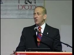 Olmert says Isr will reduce spending on WBank settlements News Clip
