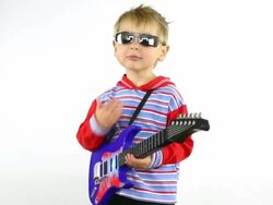 boy - rock guitarist Stock Footage