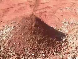 MS Stone and soil by chrushing machine / Taben-Rodt, Rhineland-Palatinate, Germany Stock Footage