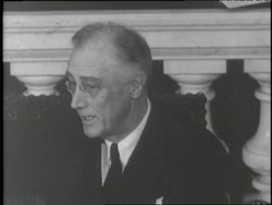 United States President Franklin D. Roosevelt addresses Congress. News Clip