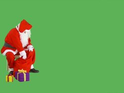 Santa Giving Presents Stock Footage