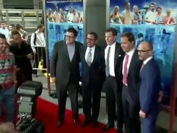 Tom Rice, Steve Carell, Nat Faxon, Jim Rash and Kevin Walsh at "The Way, Way Back " New York Premiere Stock Footage