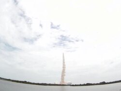 Final Launch of the Space Shuttle Atlantis Stock Footage