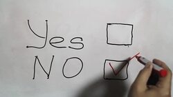 Hand writing a 'no' message on a white board using a black marker Stock Footage