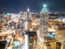 Timelapse view over Atlanta Stock Footage