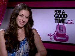 INTERVIEW: Lauren Miller on her co-writer Katie Anne Naylon, on the genesis of the film, on Kevin Smith, and on Ken Marino at the 'For A Good Time, Call' Los Angeles Press Junket on 8/19/12 in Los Angeles, CA. Stock Footage
