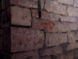 Scenic shots of underground limestone tunnels in Paris and Notre Dame Cathedral Stock Footage