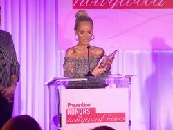 SPEECH: Kristin Chenoweth accepts her award at the Prevention Magazine Presents The 2nd Annual Prevention Honors Hollywood Heroes Event at West Hollywood CA. (Footage by WireImage Video/Getty Images Entertainment Video) Stock Footage