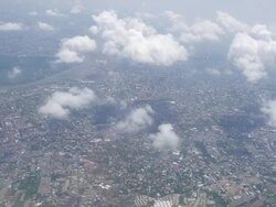 HD Bangkok city view from airplane Stock Footage