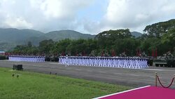 CLEAN : Show of military might as Xi visits PLA garrison in Hong Kong News Clip