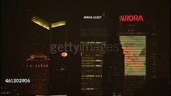 Shanghai skyscrapers at night News Clip