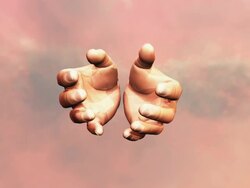 hands of God in the sky Stock Footage